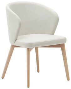 Krémovobiele čalúnené jedálenské kreslo Darice – Kave Home