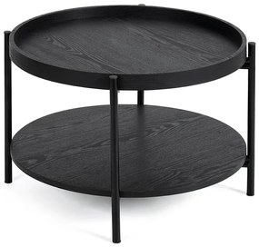 Noela Konferenčný stolík s čiernym rámom BIVIO 40 čierny