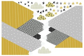 Nástenná samolepka Ambiance Giant Kid Sticker Scandinavian Mountains Henrika