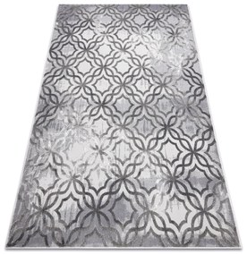 Moderný koberec NOBLE 1532 45 Vintage, Marocká mriežka - Štrukturálny, dve vrstvy rúna, sivá Veľkosť: 160x220 cm