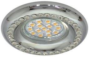 CLX Podhľadové dizajnové osvetlenie ANNE, 1xGU10, 50W, 9cm, okrúhle, chrómované