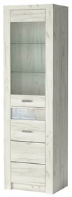 Vitrína Indie 04 (s LED osvetlením) (craft biely). Akcia -20%. Vlastná spoľahlivá doprava až k Vám domov. 1057762
