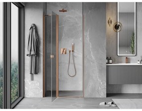 Mexen MIST, 1-krídlové sprchové dvere (1d+1s) 110x200 cm, 6mm číre sklo, medený profil, 8A4-110-000-65-00