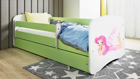 XXXLutz POSTEĽ PRE DETI A MLÁDEŽ 80/160 cm, zelená, biela MID.YOU - Detské izby - 00214200021T