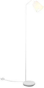 Biela stojacia lampa s textilným tienidlom (výška 148 cm) Buddy – Trio