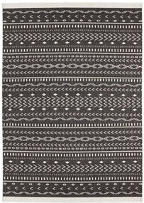 NORTHRUGS - Hanse Home koberce Kusový koberec Twin Supreme 103438 Kuba black creme – na von aj na doma - 80x150 cm