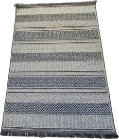Pruhovaný koberec v boho štýle Boho 878-S – sivo-béžový Rozmer: 60x100 cm