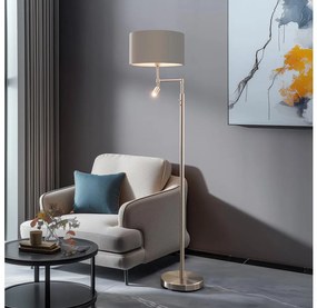 Eglo - LED Stojacia lampa TUNJA 1xE27/60W/230V + LED/2,1W pr. 38 cm chróm/taupe