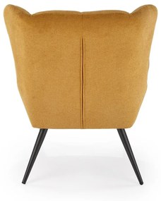 Designové křeslo Byron hořčicové