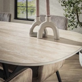Jedálenský stôl 45-65 180x90cm Ceramik Travertín  - Komfort-nábytok