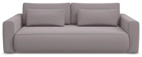Zamatová rozkladacia/s úložným priestorom pohovka v levanduľovej farbe 238 cm Kapua – Makamii