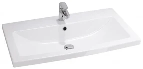Cersanit Lara Como 80, závesná skrinka + keramické umývadlo, 794x447x460 mm, sivý lesk, S801-214