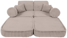 MeowBaby® Churros detská pohovka Plus, Pebble Beige