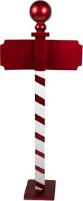 Vianočná dekorácia ceduľa na nohe North Pole - 46*18*110 cm