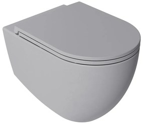 Isvea Isvea, INFINITY závesná WC misa, Rimless, 36,5x53cm, stone grey, 10NF02004-2V