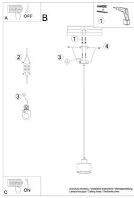 Čierne závesné svietidlo ø 12 cm Alastro – Sollux