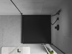 Mexen Flow Slim, štvorcová sprchová vanička 90 x 90 cm, čierna matná, 46S709090
