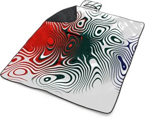 Sablio Plážová deka Dvojfarebná abstrakcia: 200x140 cm