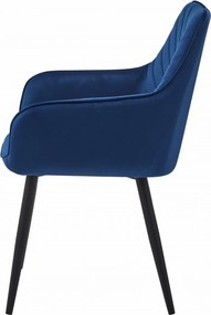 AKCIA Jedálenské kreslo NANA VELVET, modré II. akosť