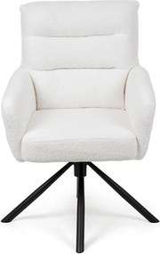 Set - 2 ks Otočná jedálenská stolička AVENBERG TESSA, biela