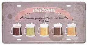 Ceduľa značka Welcome beer