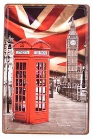 Ceduľa 3D - Londýn Telefónna Búdka