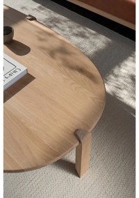 Konferenčný stolík z dubového dreva v prírodnej farbe 80x150 cm Kulin – Gazzda