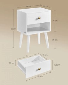Set dvoch nočných stolíkov LET855W01 (2ks)