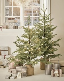 Ib Laursen Umelá jedľa v jutovom obale 125 cm