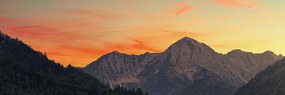 Obraz západ slnka na horách Varianta: 120x40