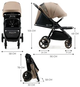 KINDERKRAFT SELECT - Športový kočík MITZY Linen beige