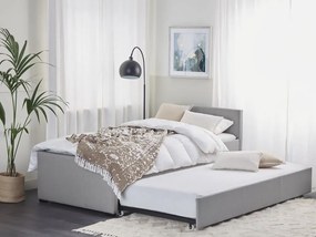 Jednolôžková posteľ 90 cm MERMAID (polyester) (sivá) (s roštom). Vlastná spoľahlivá doprava až k Vám domov. 1018524