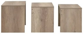 SADA 3x Konferenčný stolík hnedá