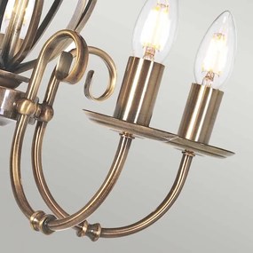 Elstead ART5-AGD-BRASS - Luster na reťazi ARTISAN 5xE14/60W/230V