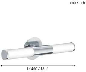 Eglo 87219 - Kúpeľňové nástenné svietidlo PALMERA 2xE14/40W/230V IP44