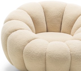 Designové relaxační křeslo VENEZIA 100 cm bouclé béžové