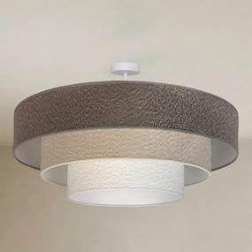 Brilagi - Prisadený luster LUNETA 3xE27/60W/230V pr. 80 cm sivá/krémová/biela