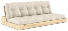 Sivo-béžová ľanová rozkladacia pohovka 196 cm Base – Karup Design