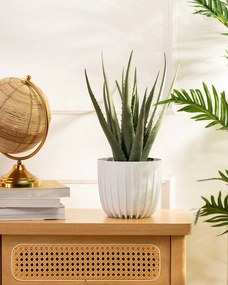 Květináč STRIPPED 17,8x15,6 cm bílý