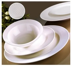 Jedálenská sada 18 ks biela/porcelán