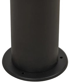 Stojaca vonkajšia lampa čierna s opálovým tienidlom bielym 30 cm IP44 - Odense