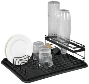 WENKO 54798100 - Odkvapkávač na riad AMY 42,5x31,5 cm čierny