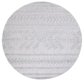 Dekorstudio Okrúhly terasový koberec SANTORINI - 411 sivý Priemer koberca: 160cm