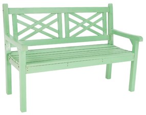 Drevená záhradná lavička, neo mint, 124 cm, FABLA