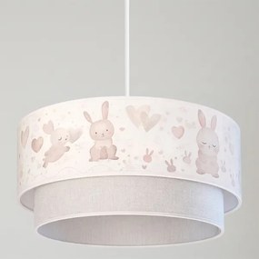 BRILAGI- LED detský luster na lanku BOBO 1xE27/60W/230V pr.40 cm krémová/sivá/kráľovská modrá