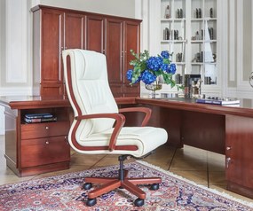 Kožené kreslo Ambassador krémové