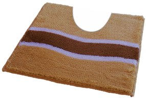 ROUTNER Kúpeľňová predložka LAVELLO Béžová 10401 - Béžová / 50 x 50 cm WC s výkrojom 10401