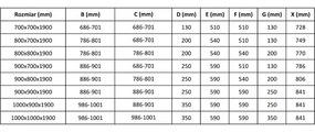 Mexen Roma, sprchovací kút 90 (dvere) x 90 (stena) cm, 6mm číre sklo, zlatý profil, 854-090-090-50-00-02