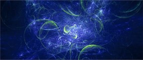 Obraz - modrá abstrakcia (120x50 cm)