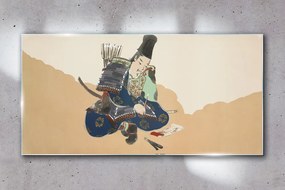 Sklenený obraz Samuraj šípka z luku